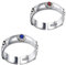 Ealipoi Moving Castle Ringe Anime Cosplay Sophie Cosplay Ringe Legierung Rot und Blau Verstellbares Zubehör Geschenk für Frauen Männer, Medium, Kristall, Goldstein