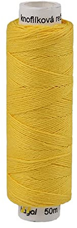 50m Nähgarn Leinen-Garn Leinenzwirn Klöppelgarn Nähfaden Leinengarn Farbwahl, Farbe:gelb