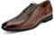 MEIJIANA Herren Oxfords Schuhe Herren Schnürhalbschuhe Klassischer Herren Elegante Schuhe Anzugschuhe Herren, Braun-04, 42 EU (9 UK)