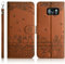 Succtopy Coque pour Samsung Galaxy S7 Étui de Protection [Etui à Rabat] [Pochette de Portefeuille] [Fermeture Magnétique] Housse Premium en Cuir PU Portefeuille Samsung Galaxy S7 Marron
