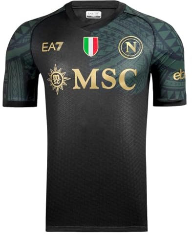SSC NAPOLI Renntrikot, EA7, dreifarbiges Wappen, technischer Stoff Dry Touch, 2023/2024