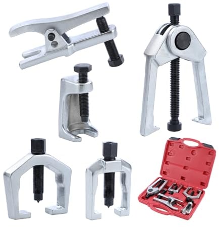 KATSU 5-Piece Ball Joint Puller Separator Tie Rod End Removal 2 Arm Bearing Gear Puller Splitter Automotive Tool for Vehicles Car Truck Repair 450713