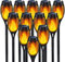 12 Stück Solar Leuchten Außen Wetterfest, LED Gartenbeleuchtung Fackel Deko, Solarlampe für Gartendeko, Gartenleuchte Lampe Outdoor, Gartenlampe Solarlichter Balkon Beleuchtung