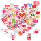 MARFOREVER Herzen Sticker, 200 Stück Selbstklebende Herzen Aufkleber Erwachsene Sticker Liebe Sticker Set Sticker Fotoalbum DIY Scrapbooking Dekoration für Valentinstag Geburtstag Hochzeit