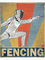 Fechten-Poster, Retro-Vintage-Kunst, Wandposter, ohne Rahmen, Metall-Blechschild, 20,3 x 30,5 cm