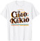 Ciao Kakao - Weißes T-Shirt mit Buchstabenmuster, Klassisch, Kurzarm, Unisex, EU S, Humor für Erwachsene und Kinder