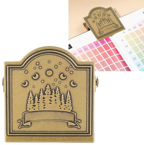 Vintage Messing-Bindeklammer, Starke Klemmkraft, Filigranes Design, Metall-Papierklammer, Dokumentenklammer für Tagebuch, Notizbuch, Papier (Typ 2)