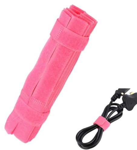 Reusable Cable Ties, 50pcs/lot Cord Organizer Ties Cable Organizer Reusable Cable Ties Cable Straps Cable Management Straps Wire Ties for Office Home Data Centers(Pink)