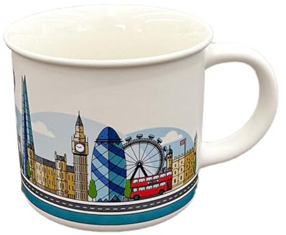 Puckator London Icons Fine-Rimmed Porcelain Mug - Funny Home Accessories - Cute Gifts for Girlfriend - Large Mugs for Men Women Hot Drinks - Cute Cups Presents - Secret Santa Gift - Cup Set