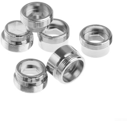 Connecteur d'aérateur de robinet avec revêtement chromé brillant pour robinet de cuisine (filetage extérieur 20 mm-22 mm)