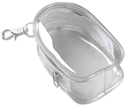 Clear Zipper Storage Bags - Clear Bag Purse, Small Clear Purse | Portable Pouch Purse with Keychain, Portable Charging Cable Bags, Dustproof Storage Bags for Headphones, Charger, Necklace