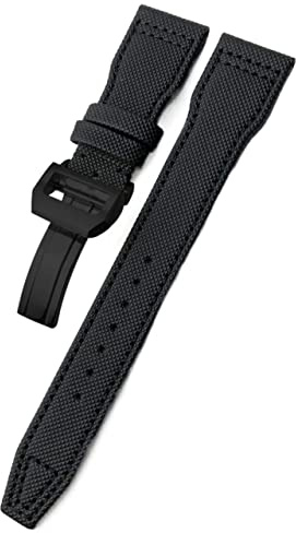 Clouism 20mm 21mm 22mm gewebtes Nylon-Uhrenarmband mit Faltschließe, passend für IWC Pilot Mark Portugieser Portofino Armband