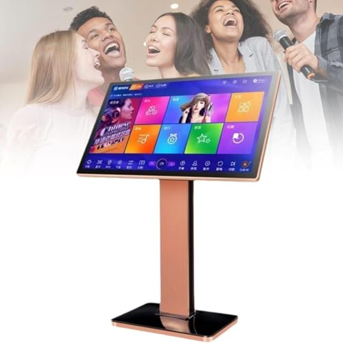 Karaoke Equipment AI Smart Voice Control, Karaoke Machine Power Amplifier Function Phone App Control 20 Languages Switch for Home, Bar,2T