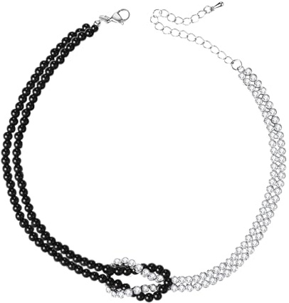 JewelryWe Kreuzkette Kreuz Halskette Damen Geschichtete Choker Kette Kreuz Anhänger Statement Tennis Halskette Christlicher Schmuck Geschenk für Frauen Männer