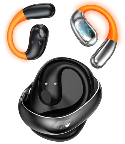 MTOXW AI Auriculares Traductor de Idiomas, Auriculares de Traducción 3 en 1 en tiempo real En 135 idiomas con APP, Audífonos Bluetooth con ganchos para la oreja con luz LED para viajes y negocios