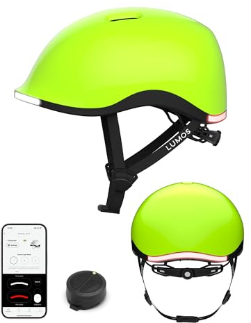 Lumos Nyxel Smart Bike Helmet, Customizable Front and Back LED Lights with Turn Signals, 360° Visibility App Controlled Comfortable & Lightweight Skateboard Urban Helmet for Adults, Men Women