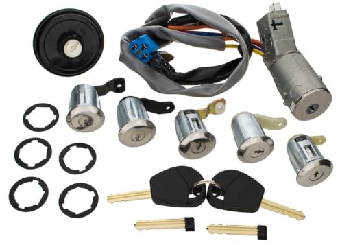 Kit de cerradura de encendido y tapón del depósito de combustible compatible con Citroën Berlingo y Peugeot Partner - OEM 4162CF - Llaves + encendido + tapa del depósito de combustible
