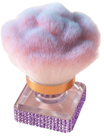 Pinceau à poudre avec base en strass, pinceau à fond de teint, maquillage en poils de poudre, design élégant et fonctionnel, application parfaite, précision 7 x 4 x 4 cm, pour une couverture lisse et