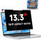 Magnetischer Laptop Blickschutzfolie 13.3 Zoll Seitenverhältnis 16:9, Anti Spy Blaulicht Blendfrei Sichtschutzfolie für Lenovo HP Dell Acer Asus, Abnehmbarer 13 Sichtschutzfilter