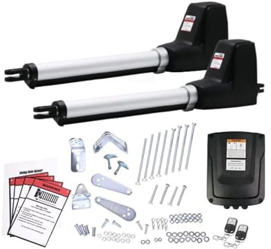 LM602/230V Dual Swing Gate Opener 350kgs Per Leaf with 2 Remote Controls AC Powered Automatic Door Operator