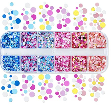 Mixed Round Glitters Flakes for Resin Shaker Fillers DIYS Epoxy Resin Molds Glitters Fillings Colorful Nails Art Sequins