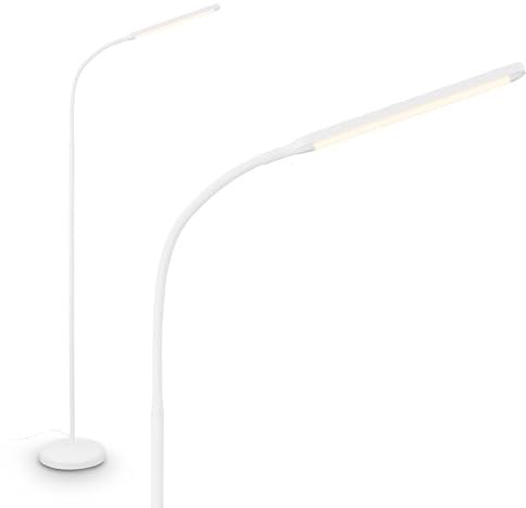 BRILONER - LED Stehlampe mit Touch, dimmbar, Speicherfunktion, Leselampe, Wohnzimmerlampe, Schlafzimmer Deko, Deckenfluter, Standleuchte, Stehleuchte, 21 x 170 cm, Weiß
