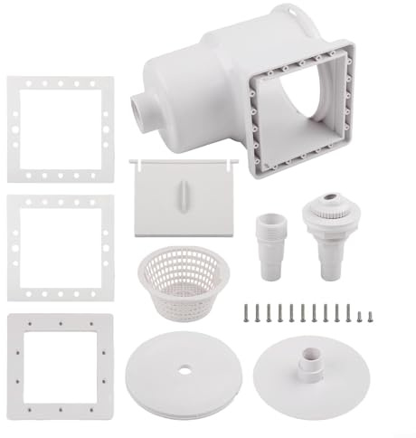 Hosrivae Écumoire murale pour piscine hors sol, coupe à paroi traversante de 15,2 cm, plastique ABS résistant aux UV, compatible avec SP1091LX et la plupart des piscines rondes/rectangulaires