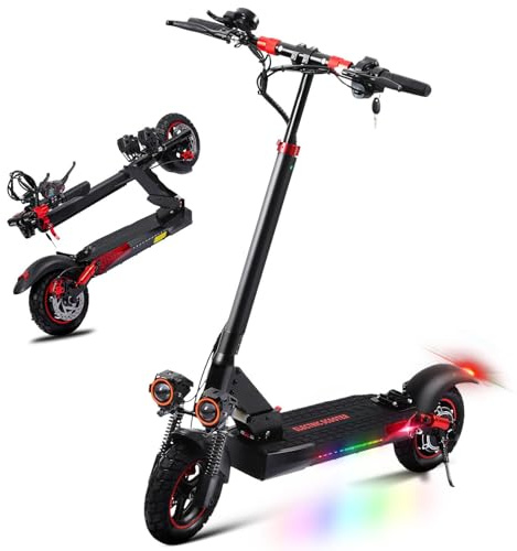 TYOKUM Trottinette Électrique Adulte 800W, Autonomie 40-45KM Batterie 48V 15Ah Trotinette Electrique Pliante Portable, Roues 10 Tout Terrain Double Suspension Frein à Disque Double Escooter