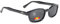 Pacific Coast Original KD's Biker Sonnenbrille mit polarisierten Rauchgläsern, Schwarzer Rahmen/dunkelgraue Gläser, Einheitsgröße