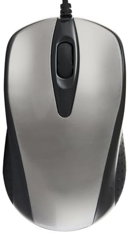 Modecom MC-M4 Optische Kabelgebundene Maus Grau | Ergonomische PC Maus für Laptop & Computer | Hochpräziser Sensor | Komfortables Design für Büro & Gaming | 1.8m Robustes USB-Kabel