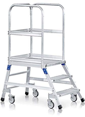 ZARGES Podesttreppe, einseitig 6 Stufen Z600