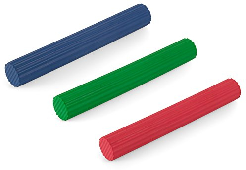 AFH-Webshop Flexibler Übungsstab | Biegehantel | Torsion Trainer | Länge: 31 cm | Kräftigung von Hand, Handgelenk, Unterarm und Schulter (3er Spar-Set (leicht, mittel und stark))