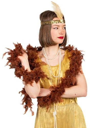 VEGAOO - Braune Boa - Einheitsgröße - Braun - Accessoires - - Carnaval