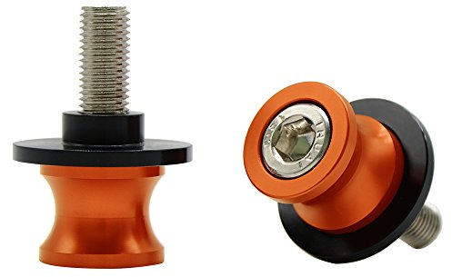 Universal CNC Aluminium Ständeraufnahme M10*1,25 Bobbins Montageständer für ZX6R ZX10R Z750 Z1000 Z1000SX ER6N ER6F Ninja 250 300 (Orange)