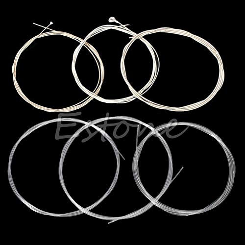 SimpleLife 1 Set 6 pièces Durable 39Cordes en Nylon argenté pour Guitare Classique Acoustique