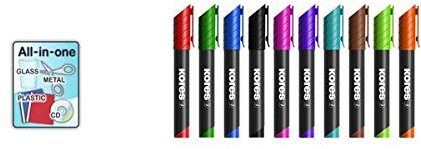 Kores - K-Marker XP2: Violett/lila Permanent Marker Stifte, Keilspitze mit wasserfester und geruchsarmer Tinte, für alle Oberflächen
