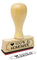 Stemplino® Textstempel - 100% Homemade - 50mm x 15mm Holzstempel mit Text Bürostempel Firmenstempel Stempel Büro Text Stempel