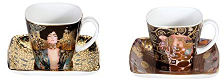 CREAFLOR HOME 2er Set Gustav Klimt Espressotassen Judith I + Die Erfüllung Goebel Porzellan