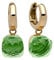 Qudo Firenze Creolen gold farben/Edelstahl beschichtet (peridot)