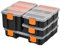 DURHAND 4PCS Werkzeugaufbewahrung Box Multifunktionales Werkzeugbox Sortierkasten Kleinteilemagazin Teile Kunststoff Orange+Schwarz 28,7 x 22,5 x 5,5 cm