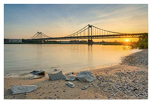 artboxONE Poster 150x100 cm Städte Rheinbrücke Krefeld-Uerdingen - Bild krefeld krefeld krefeld-uerdingen