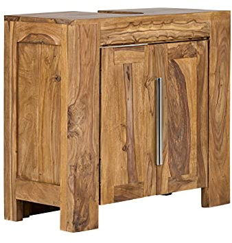 Woodkings® Waschbeckenunterschrank Stark aus Massivholz Palisander Waschtischunterschrank massiv Badmöbel Badezimmer Badschrank Bad Unterschrank Echtholz