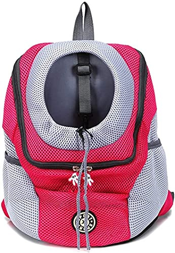 Linghe Sac à Dos Pliable pour Chien de Voyage pour Animaux de Compagnie pour Chat Sacs à Dos de Transport pour Chiens Petit Transporteur (Rouge, L)