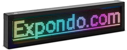 Singercon SIN-ALD-2000 Panneau D'Affichage Publicitaire Enseigne Lumineuse Programmable Dynamique Écriture Défilante LED (1 050 x 250 x 90 mm, 96 x 16 LED, Compatible avec systèmes iOS/Android) Clair
