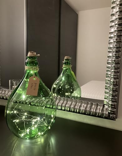 Generico Damigiana Vaso Vetro 5 Litri - Vaso con luci LED - Natale Design