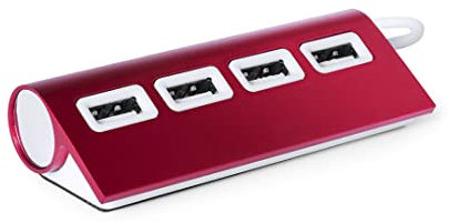 Moltiplicatore Hub Adattatore 4 Porte Usb Ciabatta Cavetti Split per pc Computer (ROSSO)