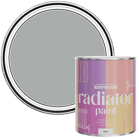 Rust-Oleum Light Grey Heat Resistant Radiator Paint in Matt Finish - Dove 750ml (SHDRCT1133)