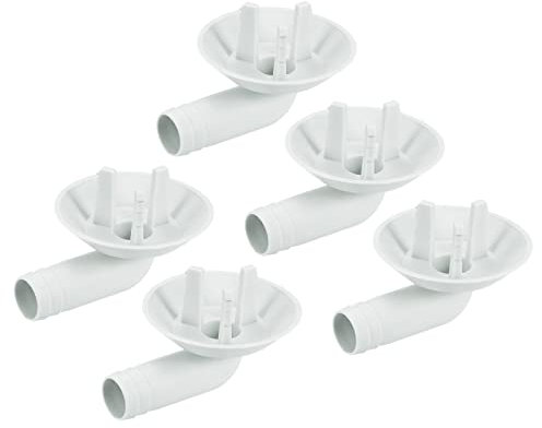 sourcing map Air Conditioner Drain Hose Connector 25mm Tube Elbow Fitting Replacement Part Accessories for Mini-Split Window AC, Grey Pack of 5