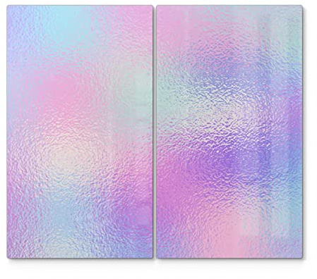 DEQORI Herdabdeckplatten Glas | 2er Set 60x52 cm | Motiv Milchglas vor Pastell | Ceranfeld Abdeckplatten in Küche | Herd-Abdeckungen universal | Glasplatten & Schneidebretter für Kochplatte
