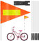 HONGECB Fahrrad Wimpel, Orange Sicherheitswimpel 180cm, Fahrrad Wimpel Fahne, Kinderfahrradfahne, Sicherheitsfahne Verstellbare Wimpelstange Reflektierend Kinderfahrradfahne Warnschild